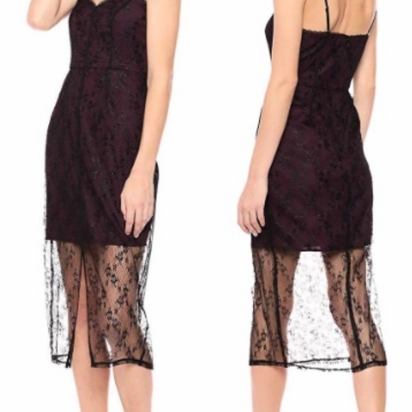 BCBGeneration Trimmed Cami Slip Midi Dress - Sz 6 - Picture 2 of 3